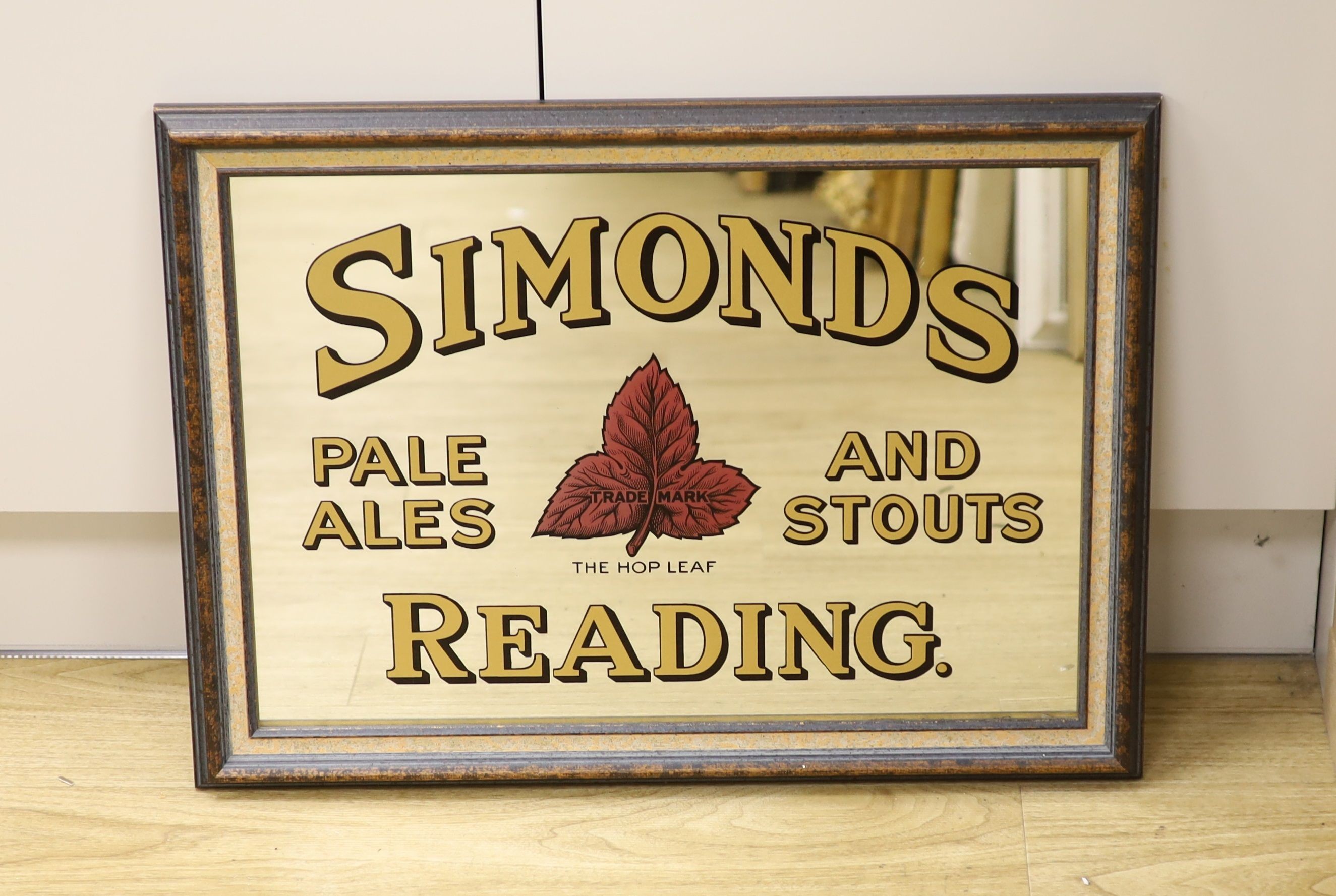 Simonds, Reading framed pub mirror 46x61cm total